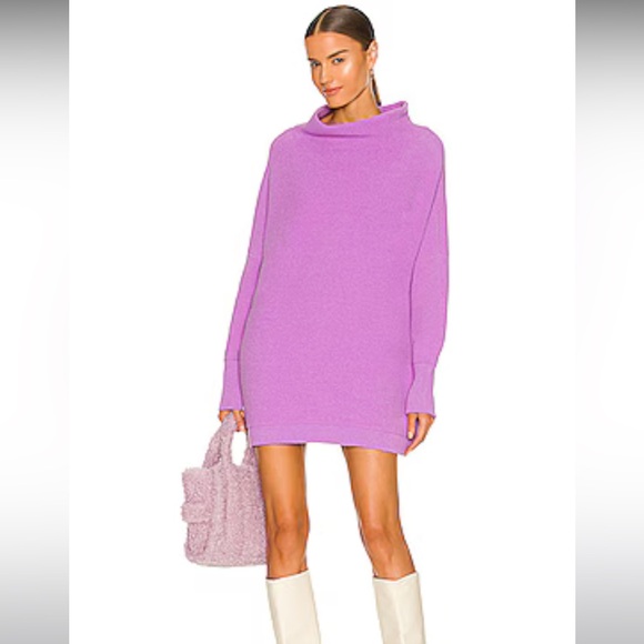 Free People Tops - Free People 
Ottoman Slouchy Tunic in Glowing Grape oversized cowl neck sz M